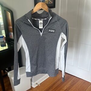 PINK Victoria's Secret Gray and White Turtleneck Sweater